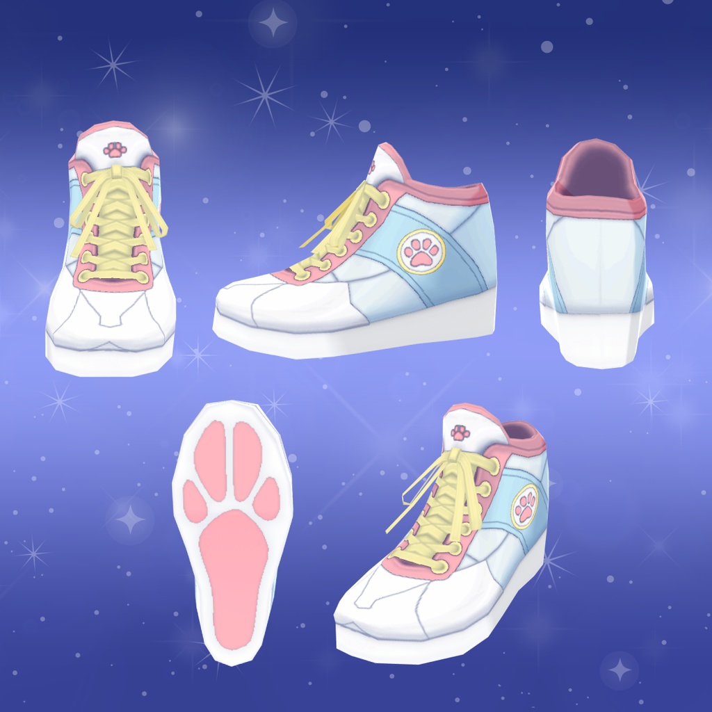 【VRoid衣装】運動靴&くつしたセット【ねこ学園】