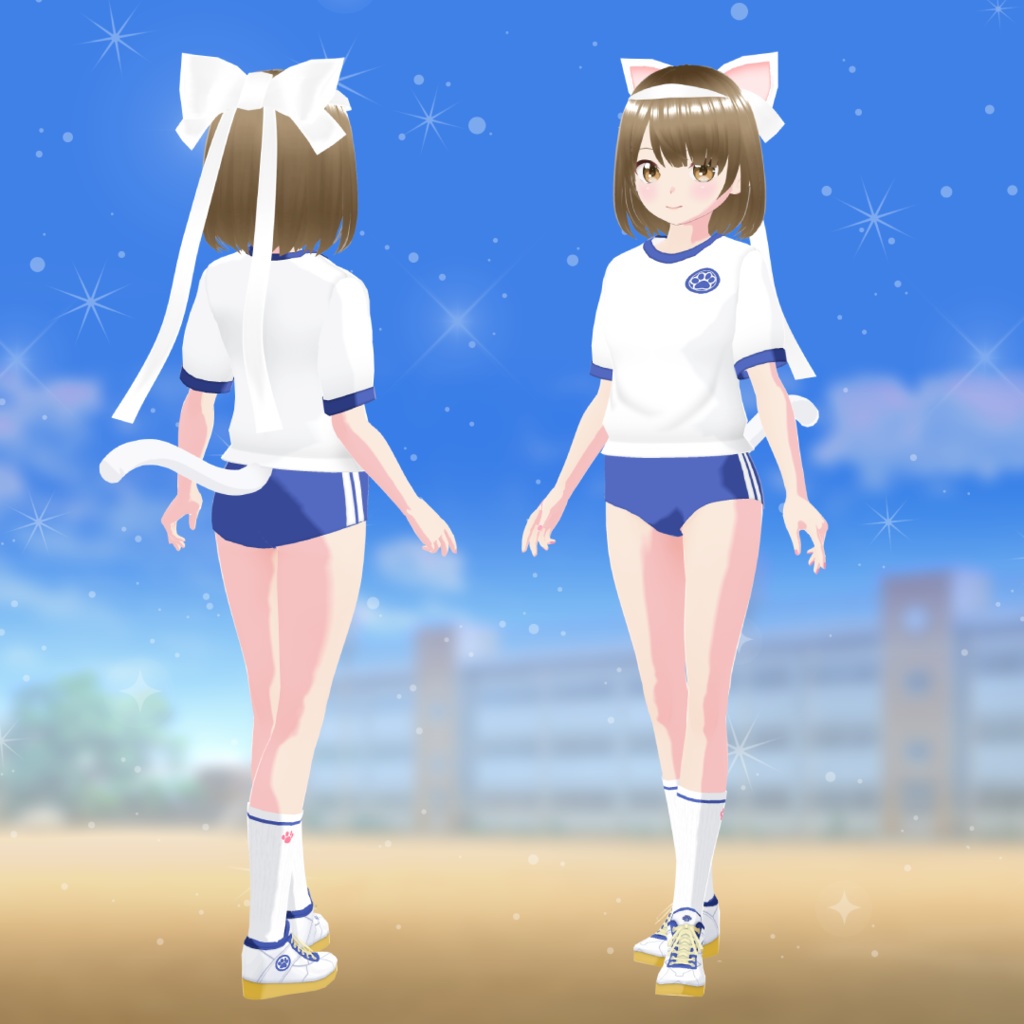 【VRoid衣装&アバター】紅VS白 対決DXセット【ねこ学園】