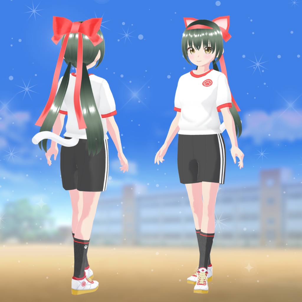 【VRoid衣装&アバター】紅VS白 対決DXセット【ねこ学園】