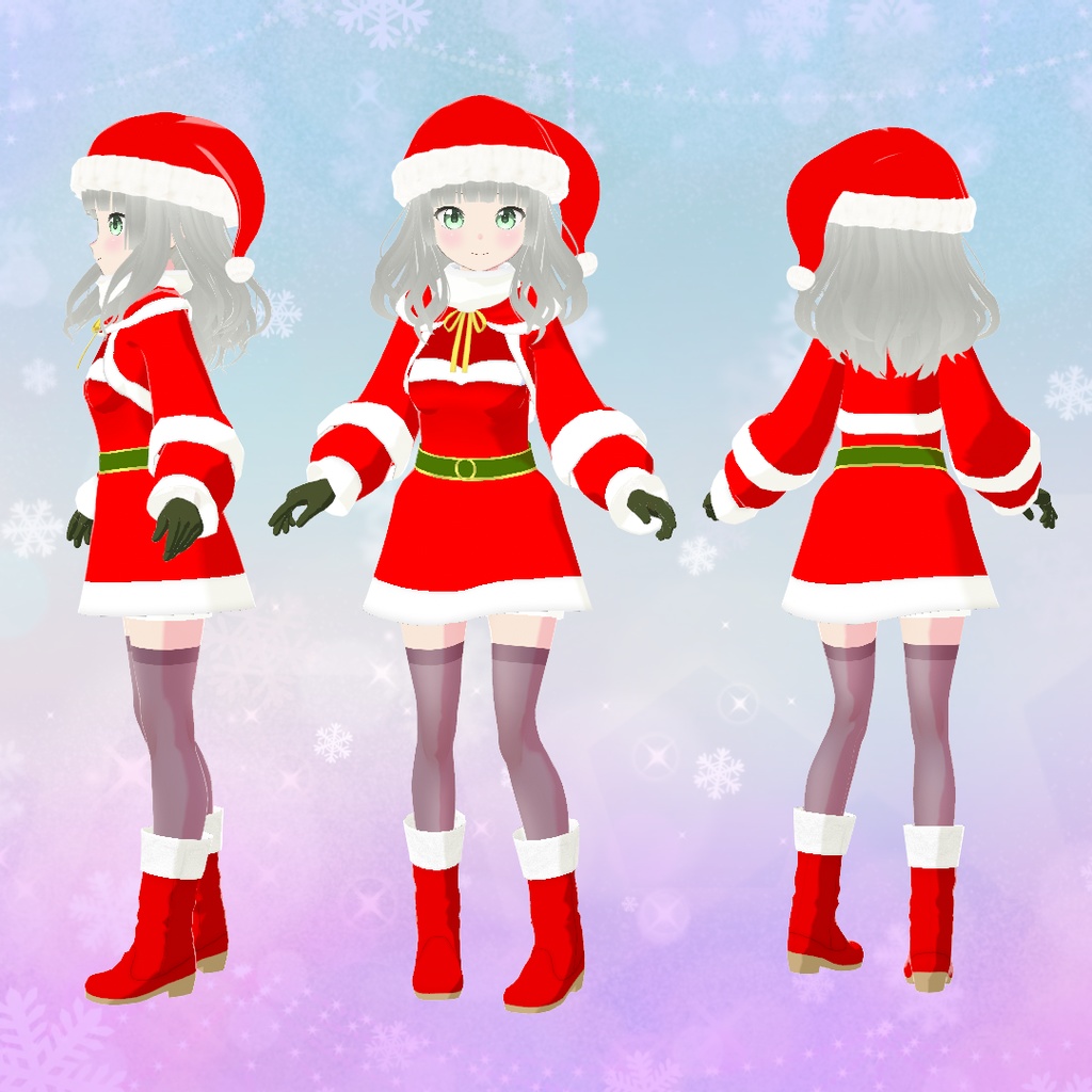 【VRoid衣装&アバター】ファンシーサンタガールセット