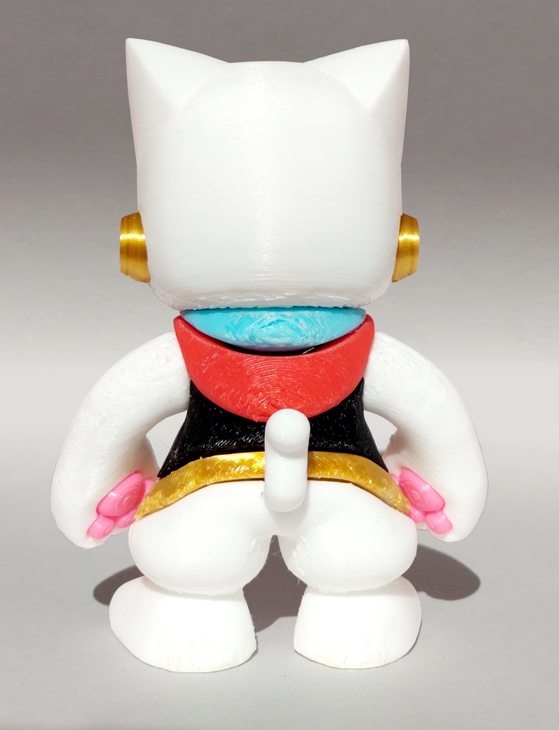 まねきねこマン・色分け組立てフィギュア【3Dプリント用データ】