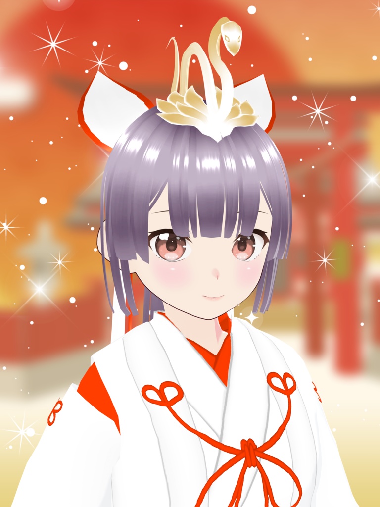 【VRoid用衣装】へびの髪飾り