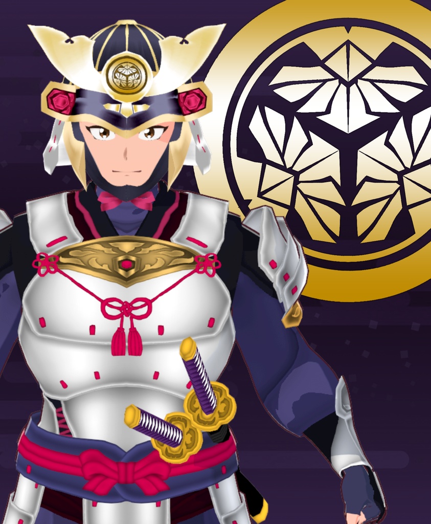 【VRoid衣装&アバター】鎧兜武者セット5