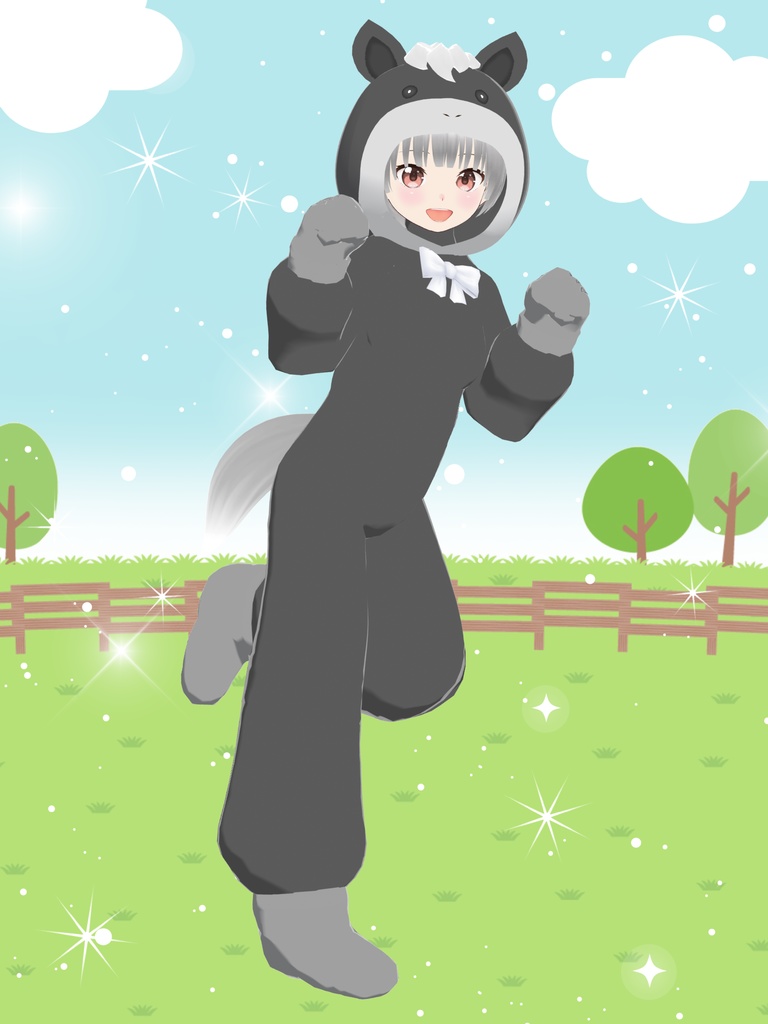 【うま】ファンシーどうぶつキグルミ17【VRoid衣装&アバター】