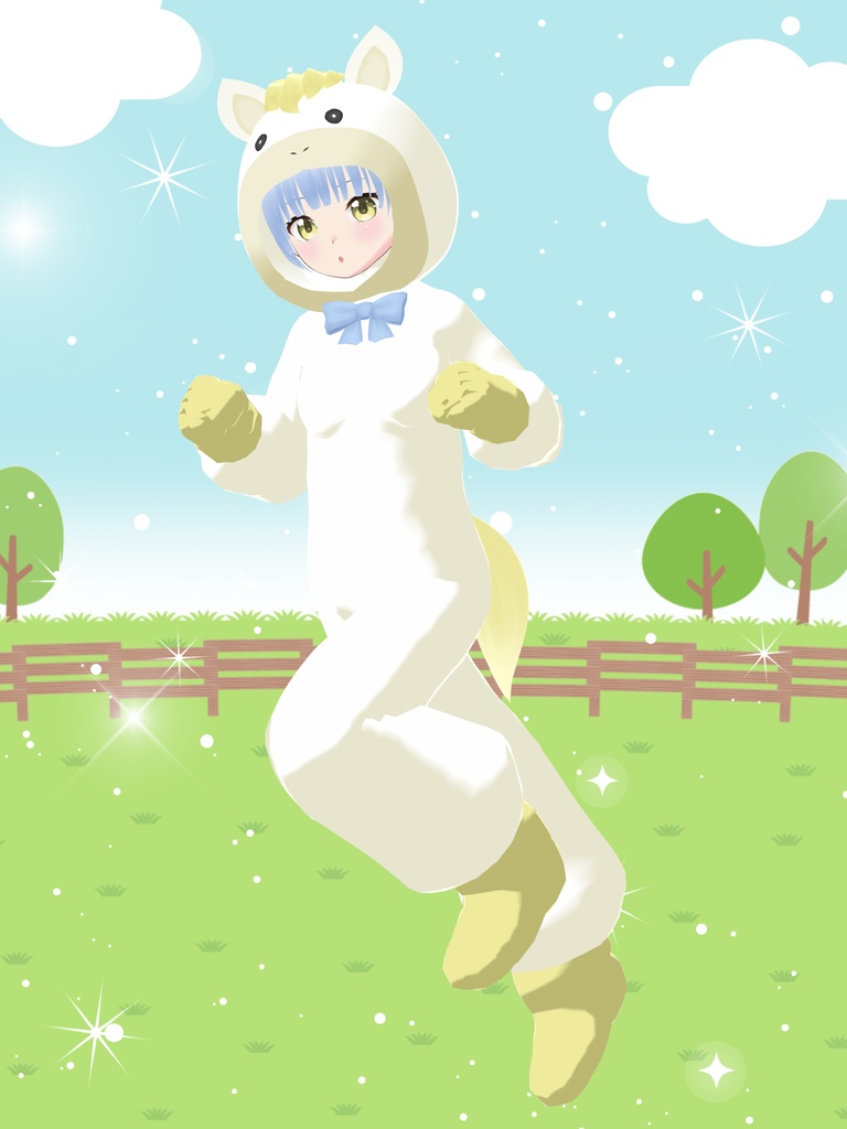 【うま】ファンシーどうぶつキグルミ17【VRoid衣装&アバター】