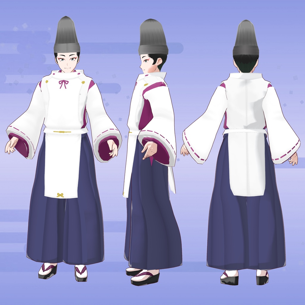 【VRoid用衣装&アバター】陰陽師セット