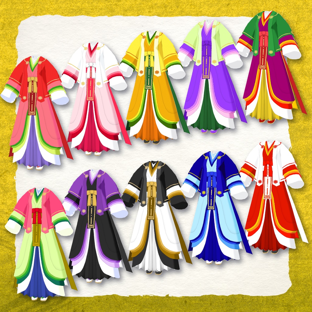 【VRoid用衣装】十二単衣(じゅうにひとえ)【平安装束】