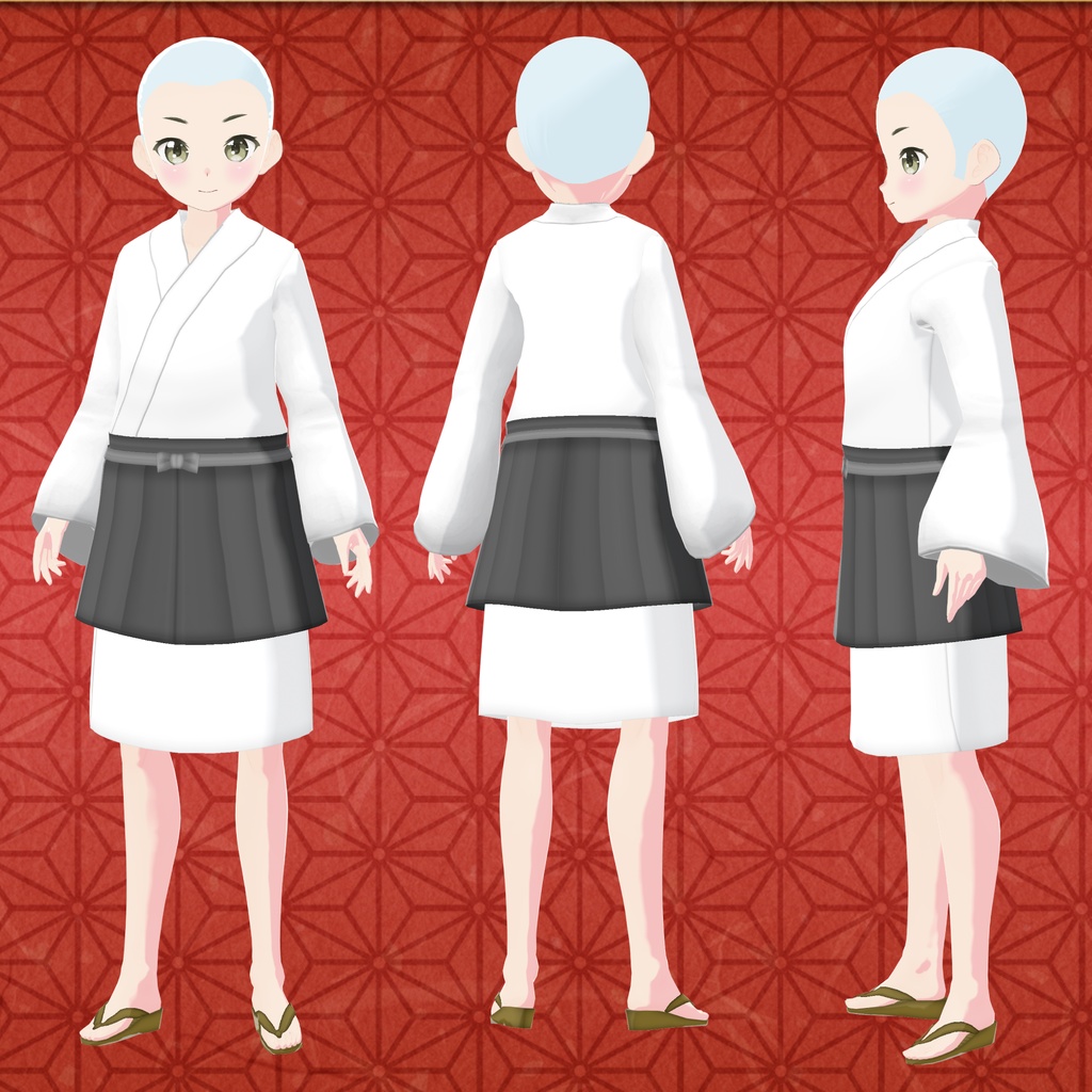 【VRoid用衣装&アバター】小坊主さんセット