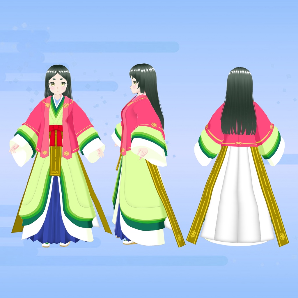 【VRoid用衣装&アバター】かぐやひめセット