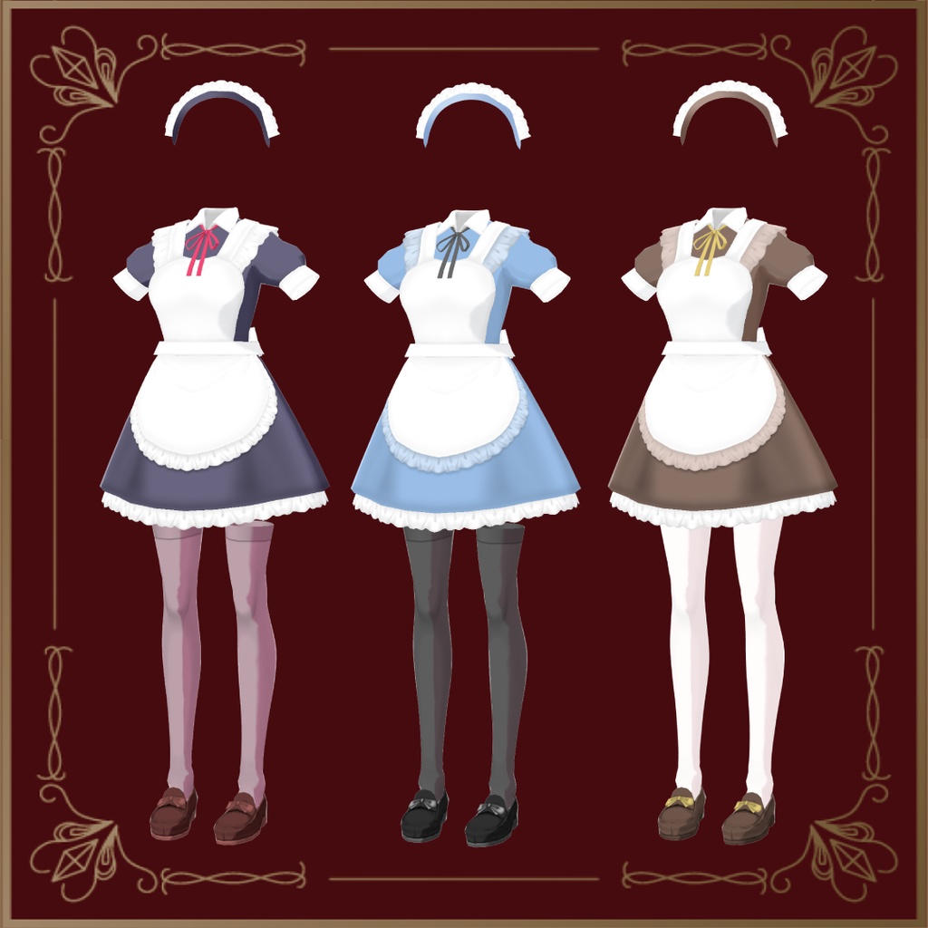 メイド服セット【VRoid衣装】