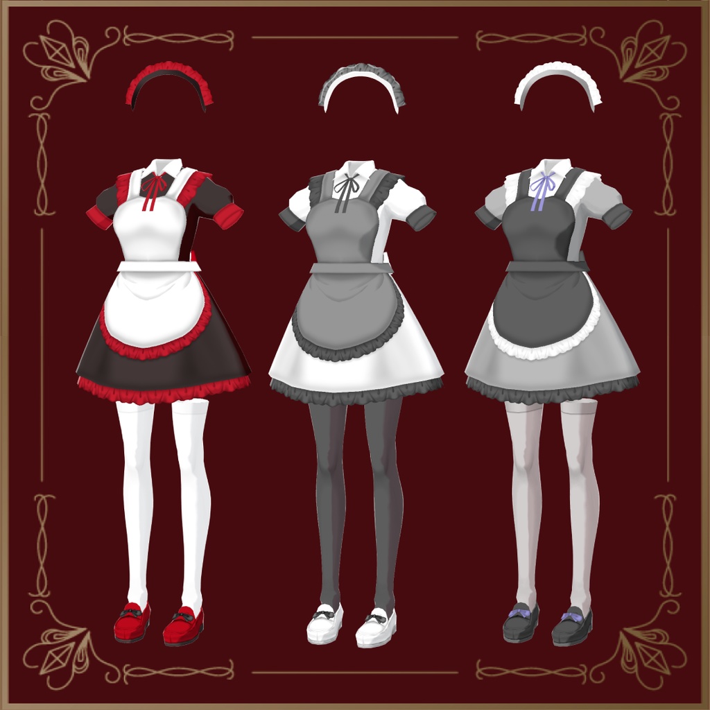 メイド服セット【VRoid衣装】
