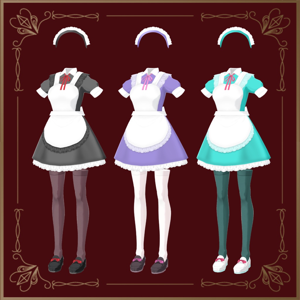 メイド服セット【VRoid衣装】