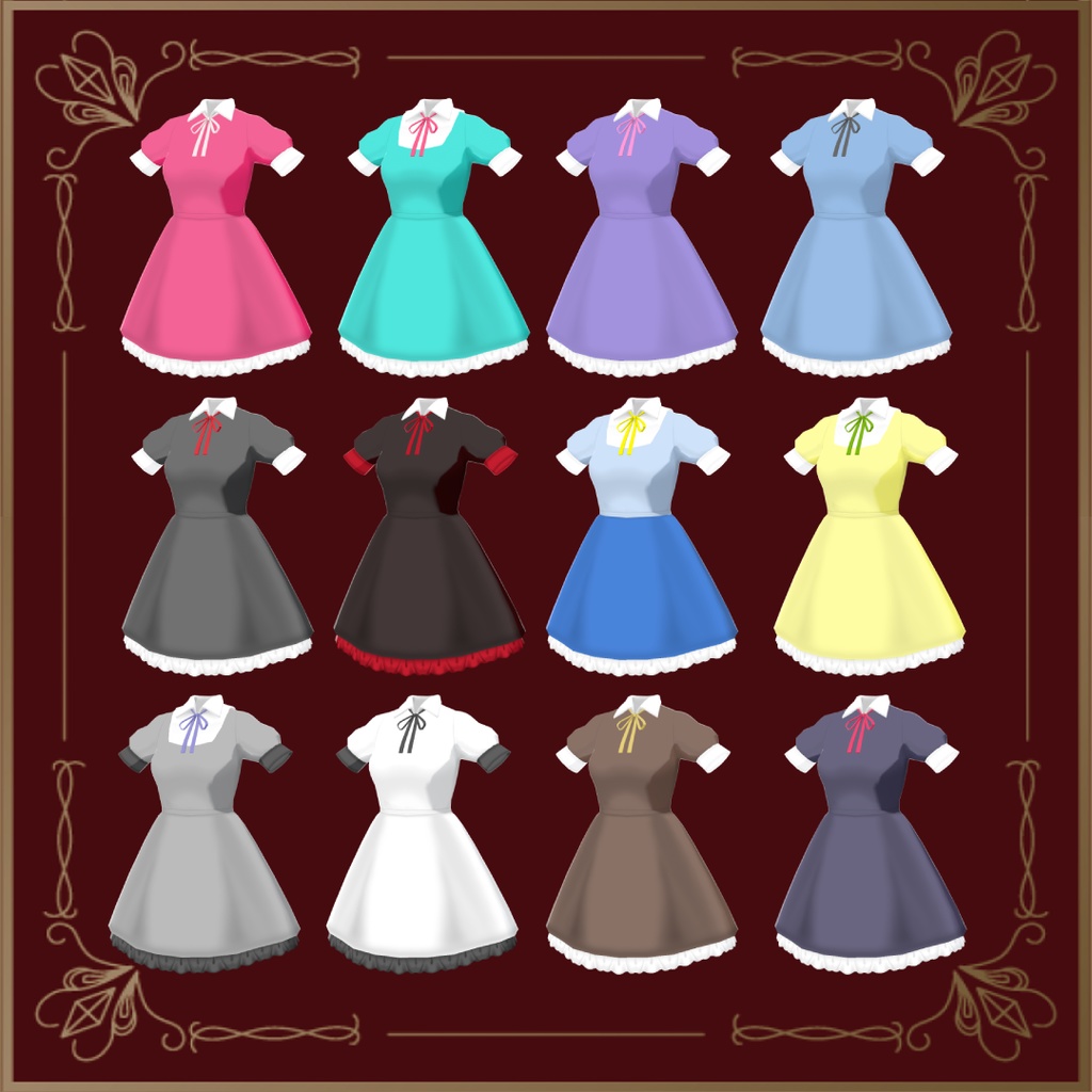 メイド服セット【VRoid衣装】
