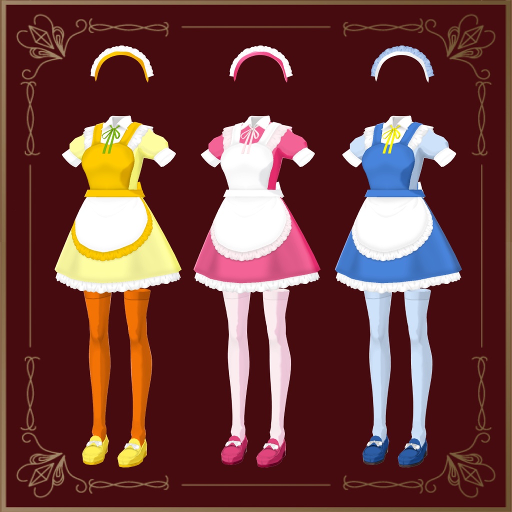 メイド服セット【VRoid衣装】