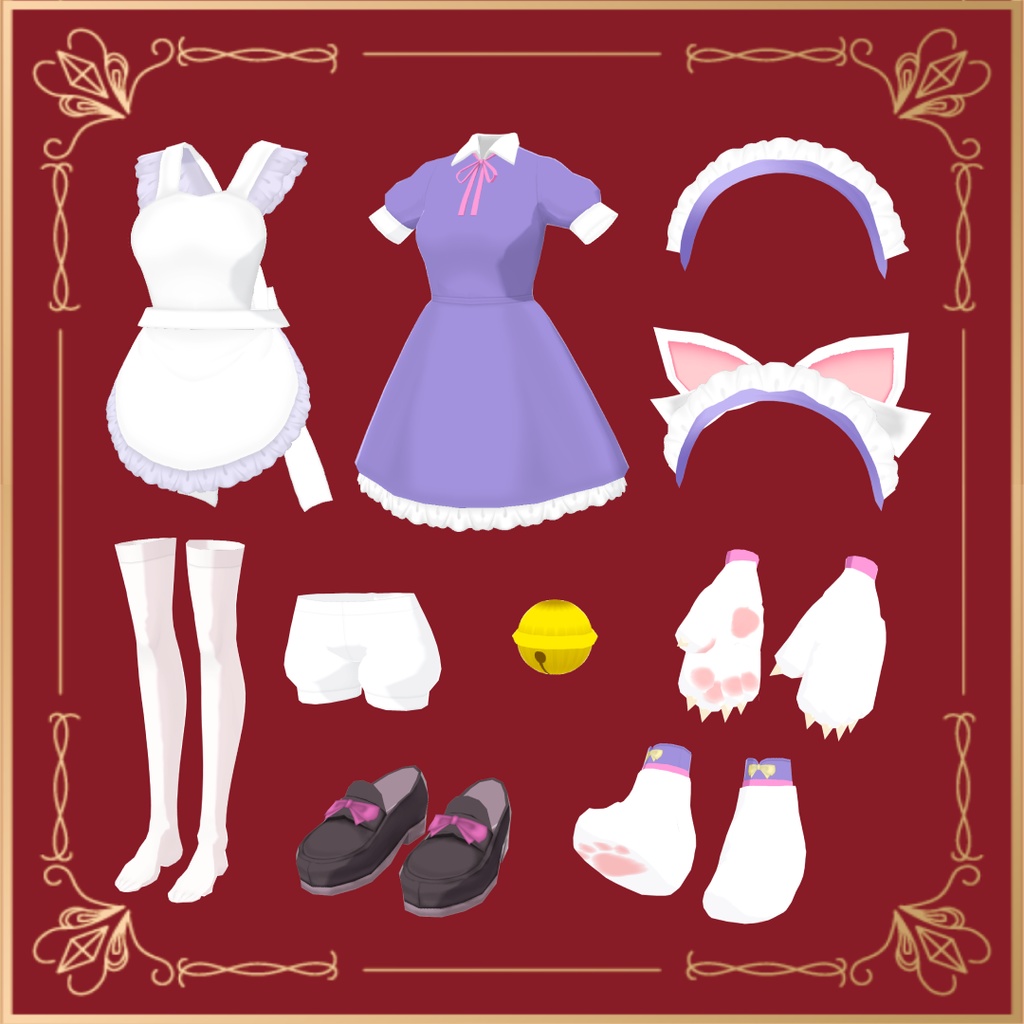 猫耳メイドにゃん【VRoid衣装&アバター】