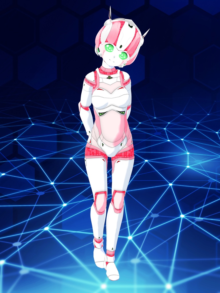 VRoidロボ-メカフェイスverセット2【衣装&アバター】