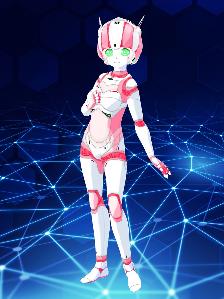 VRoidロボ-メカフェイスverセット2【衣装&アバター】