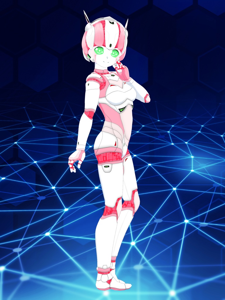 VRoidロボ-メカフェイスverセット2【衣装&アバター】