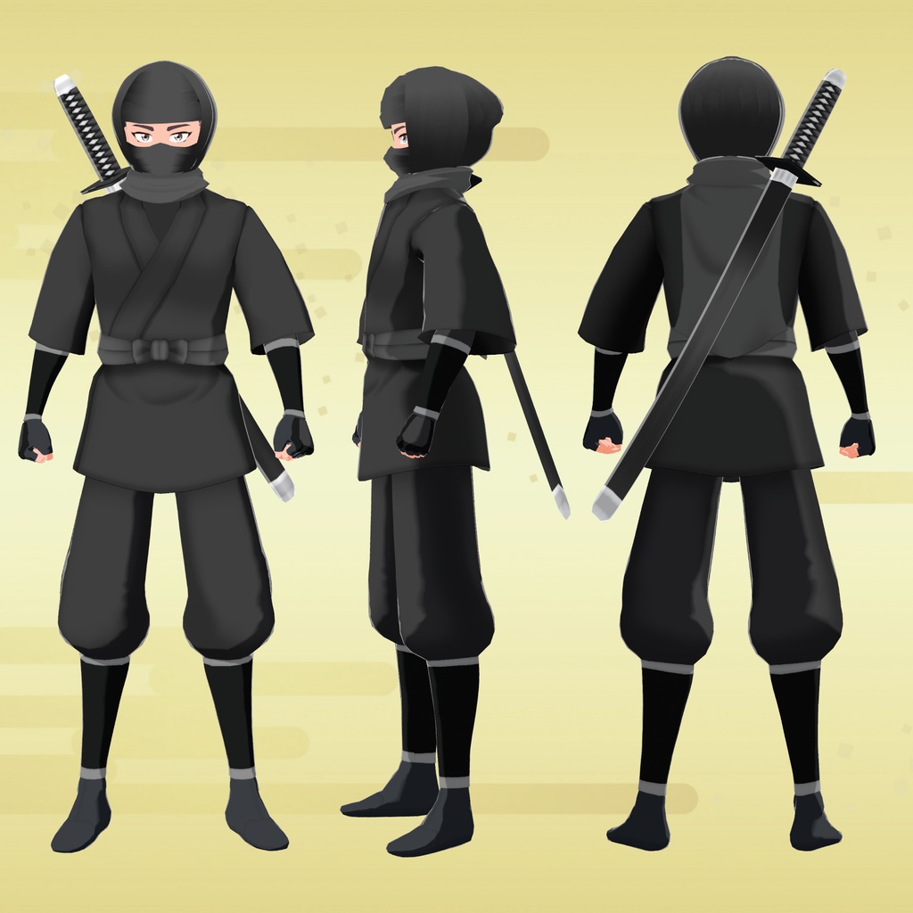 忍者セット【VRoid衣装&アバター】
