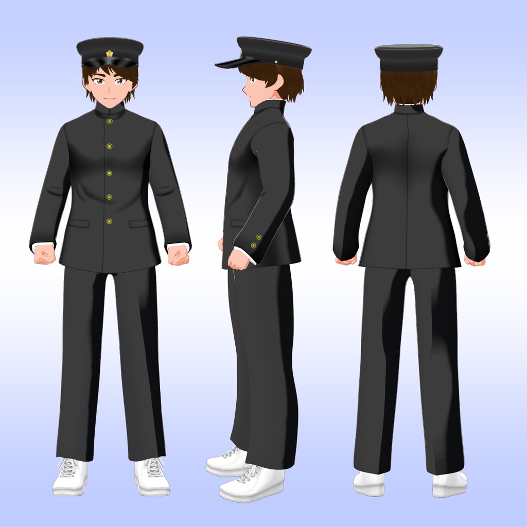 男子学生セット【VRoid用衣装&アバター】