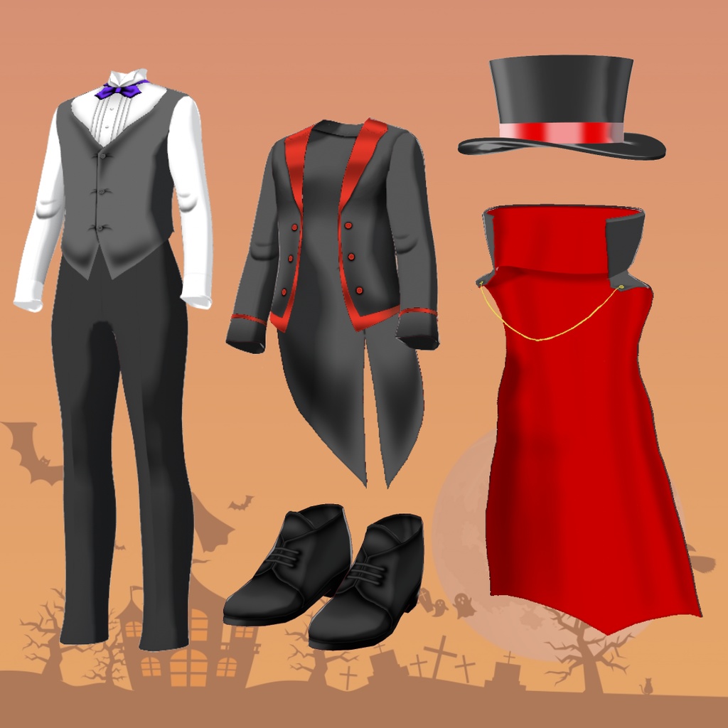 【VRoid衣装&アバター】ドラキュラちゃん
