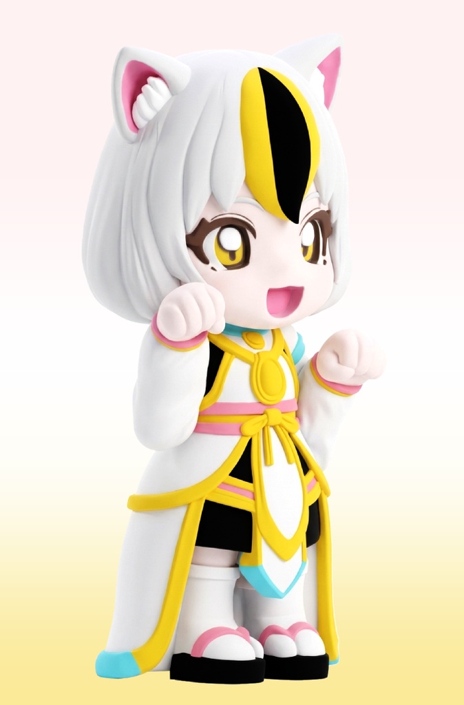 【招き猫】マネキヒメ【3Dプリント用データ】