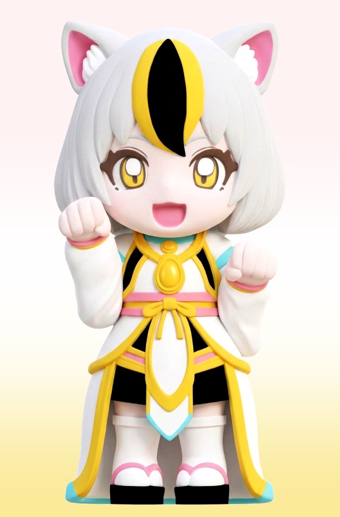 【招き猫】マネキヒメ【3Dプリント用データ】