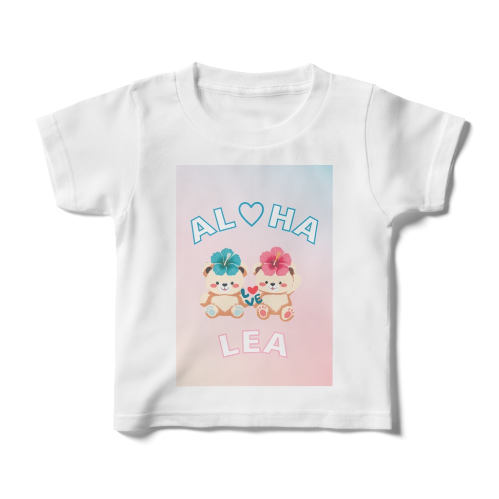 ハイビスカスベアキッズTシャツ