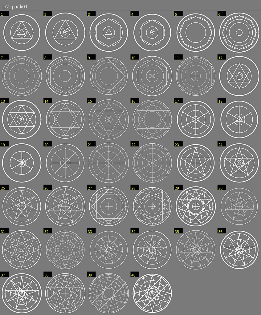 【112点無料】魔法陣・儀式紋様|ココフォリア素材・TRPG|静止+回転APNG 全576点