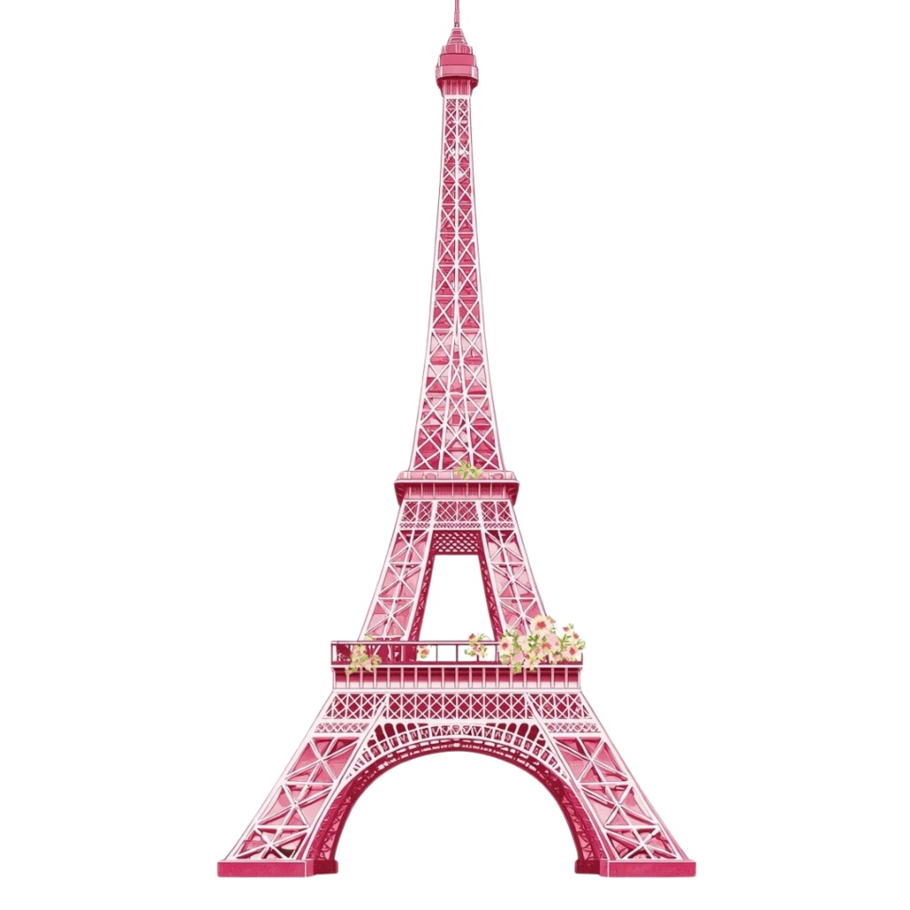 アンティークピンクが可愛い*旅行シリーズ水彩クリップアート(全12点セット/PNG透過)