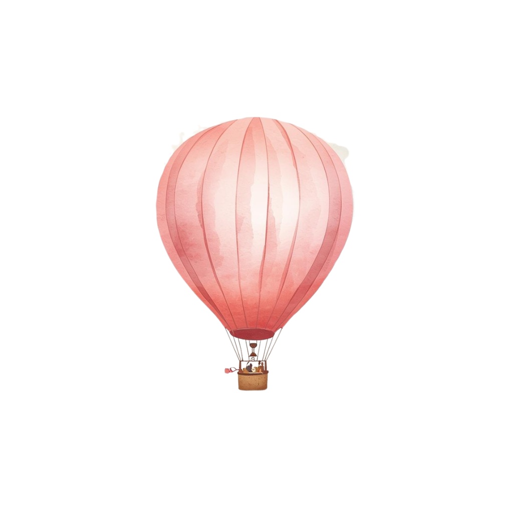 アンティークピンクが可愛い*旅行シリーズ水彩クリップアート(全12点セット/PNG透過)