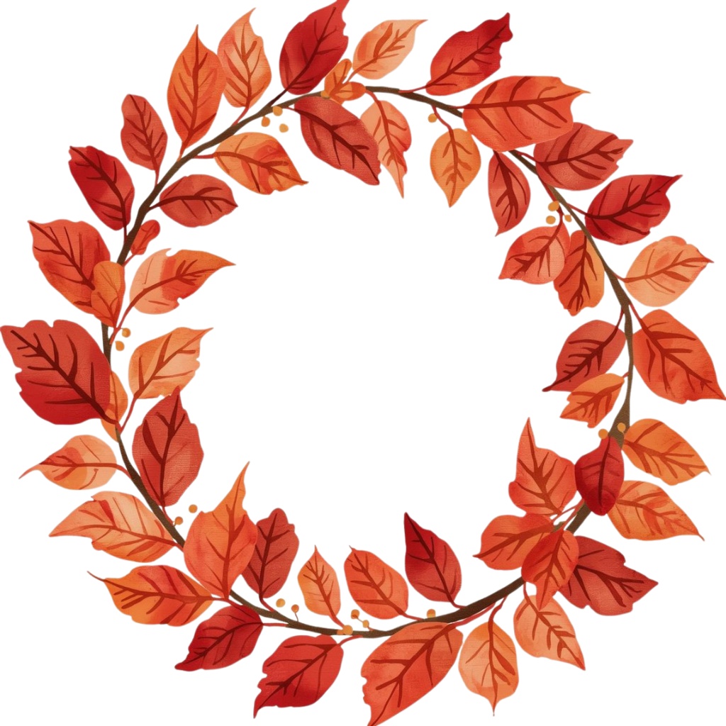 水彩画風アンティーク可愛い秋シリーズ クリップアート12点セット(PNG背景透過