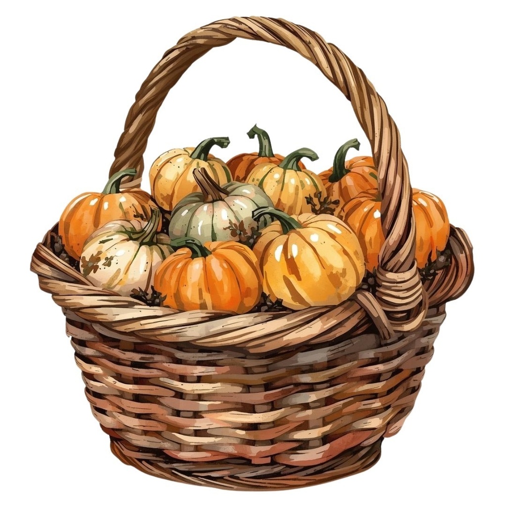 ハロウィンをテーマにした、水彩画タッチの可愛いクリップアート20点セットです。