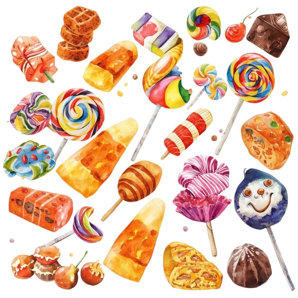 ハロウィンをテーマにした、水彩画タッチの可愛いクリップアート20点セットです。