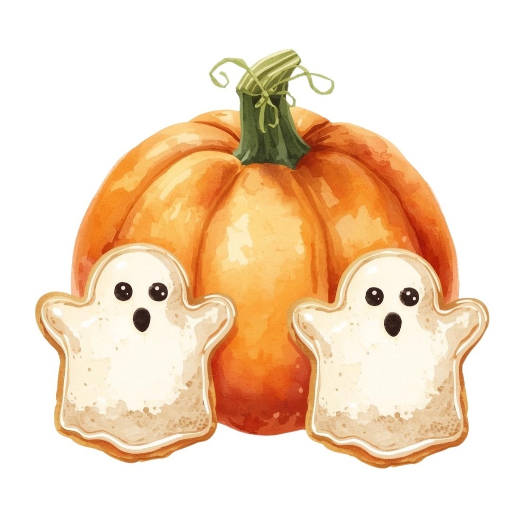 ハロウィンをテーマにした、水彩画タッチの可愛いクリップアート20点セットです。