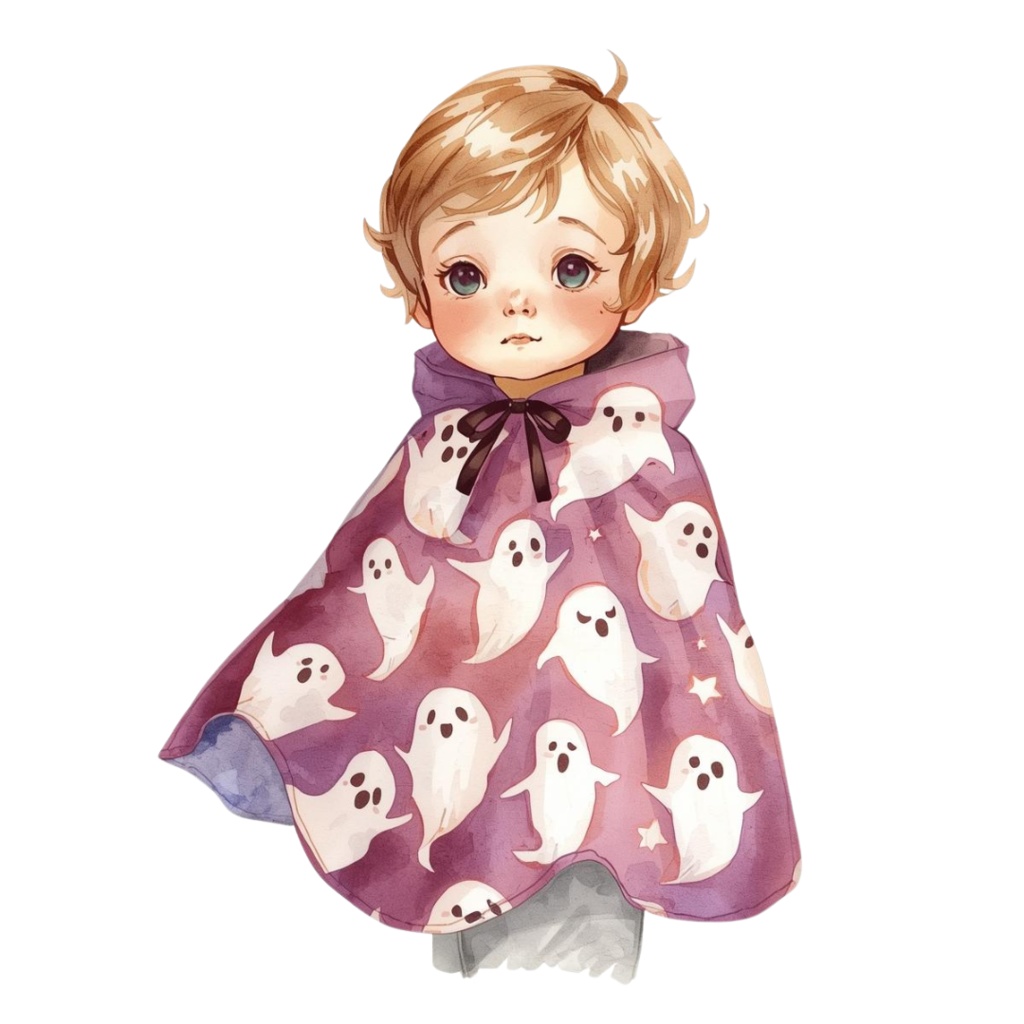 水彩画風*アンティーク可愛いハロウィンクリップアート Part2 20点セット(PNG背景透過)