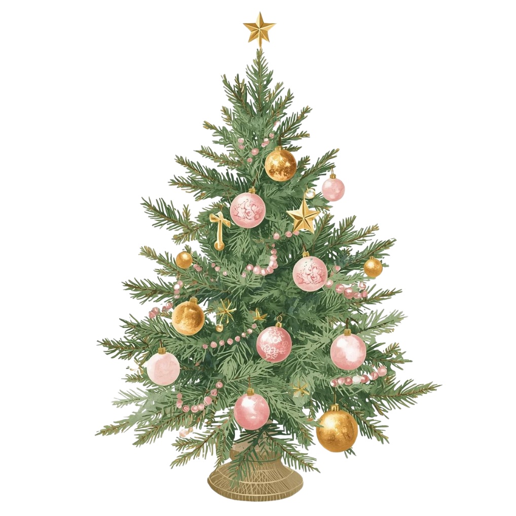 水彩画風*アンティーク可愛いクリスマスクリップアート20点セット(PNG背景透過)