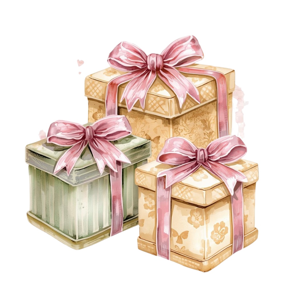 水彩画風*アンティーク可愛いクリスマスクリップアート20点セット(PNG背景透過)