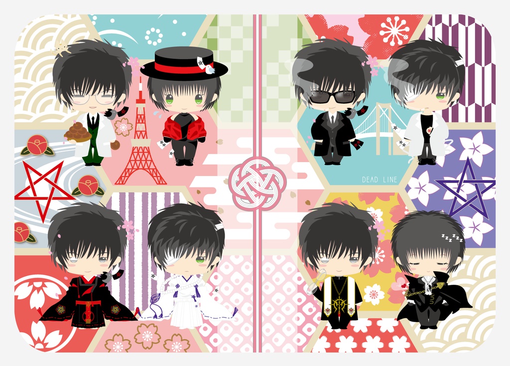 【セット】星昴 和モダンブランケット(両面印刷)&収納用ランチトート(片面印刷) 2点セット