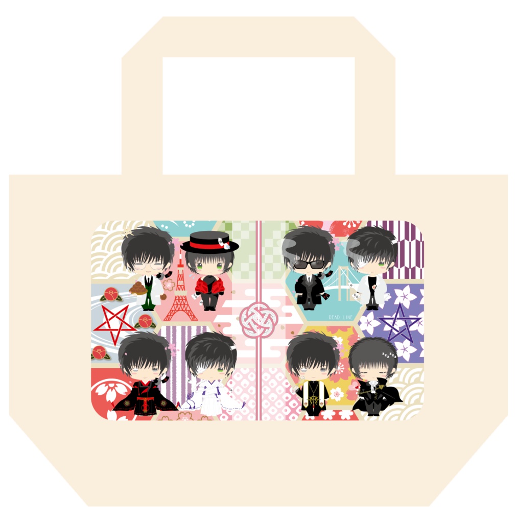 【セット】星昴 和モダンブランケット(両面印刷)&収納用ランチトート(片面印刷) 2点セット