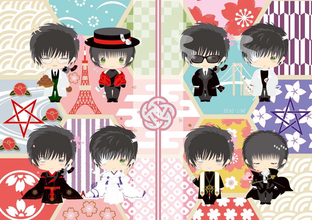 星昴 和モダンA4クリアファイル(両面印刷)