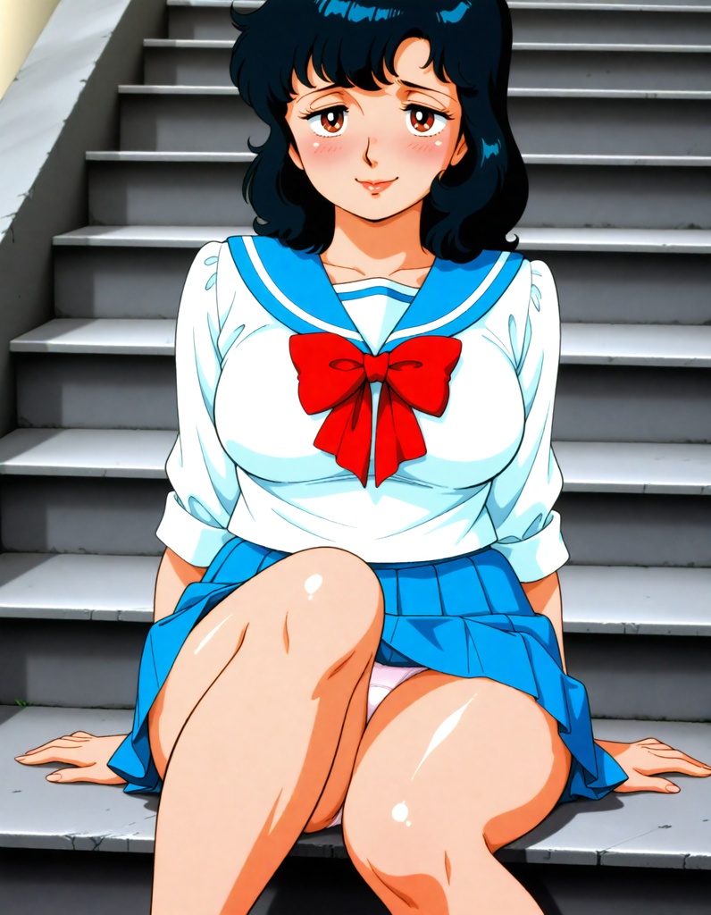 Franciaの限定イラスト集　2026年8月　階段でまちぶせ