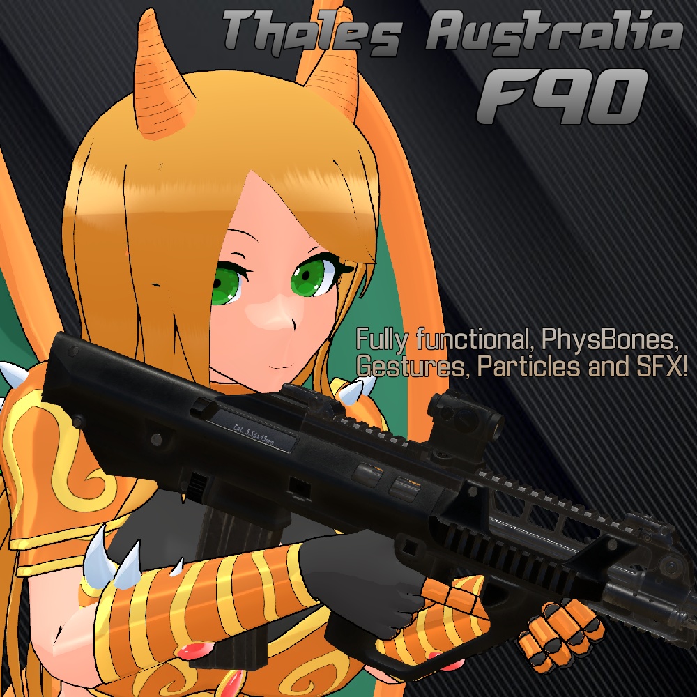 [VRChat Avatars] Fully Functional F90 Semi-Auto Rifle