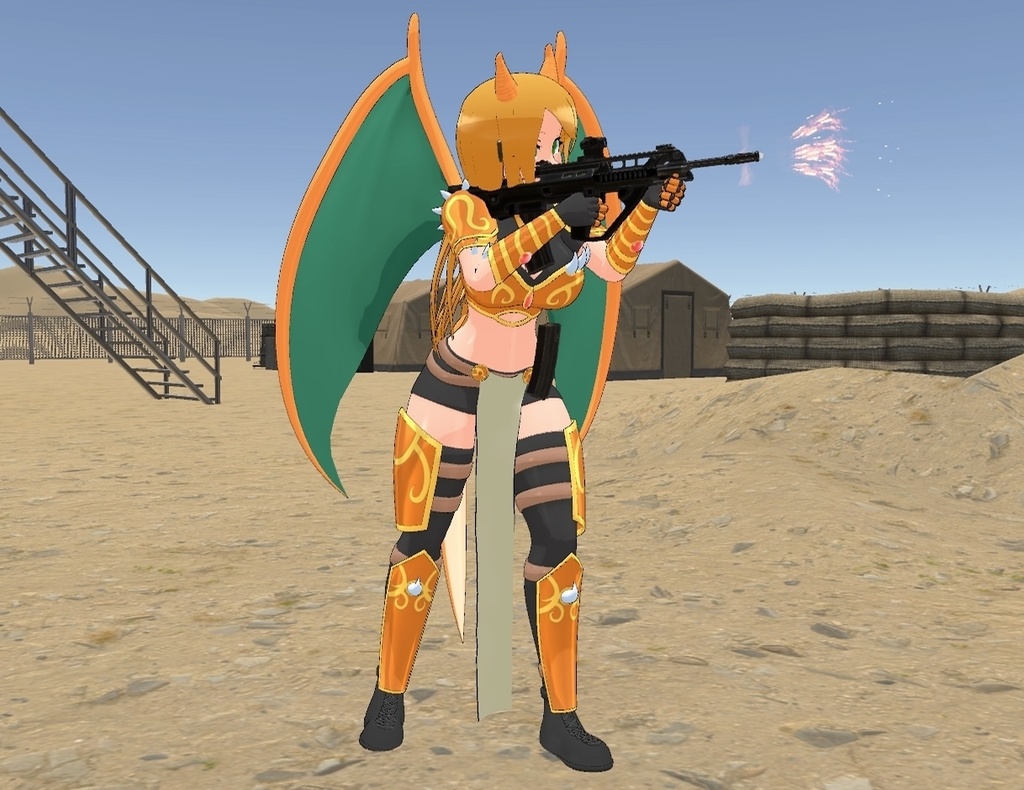 F90 Semi-Auto Rifle | PhysBones / Gesture Controlled