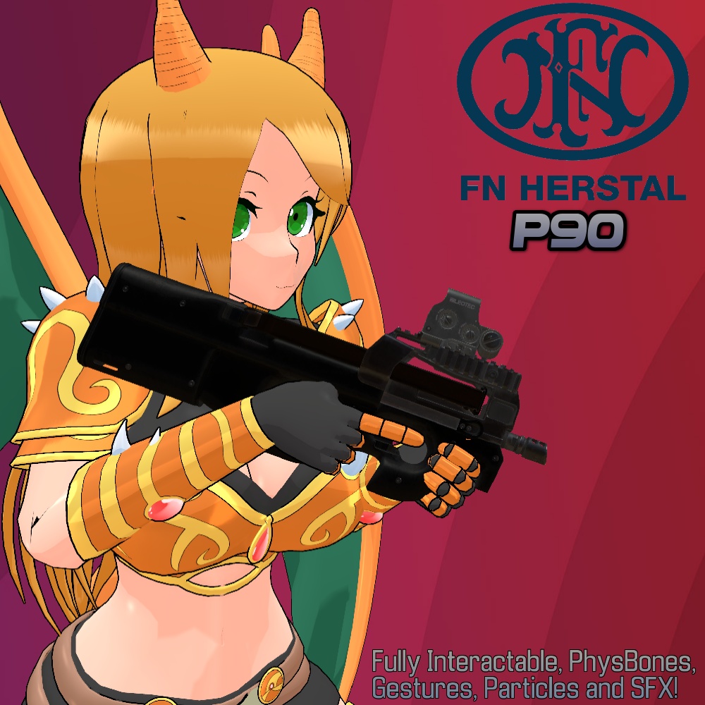[VRChat Avatars] Fully Functional FN P90 Full-Auto PDW