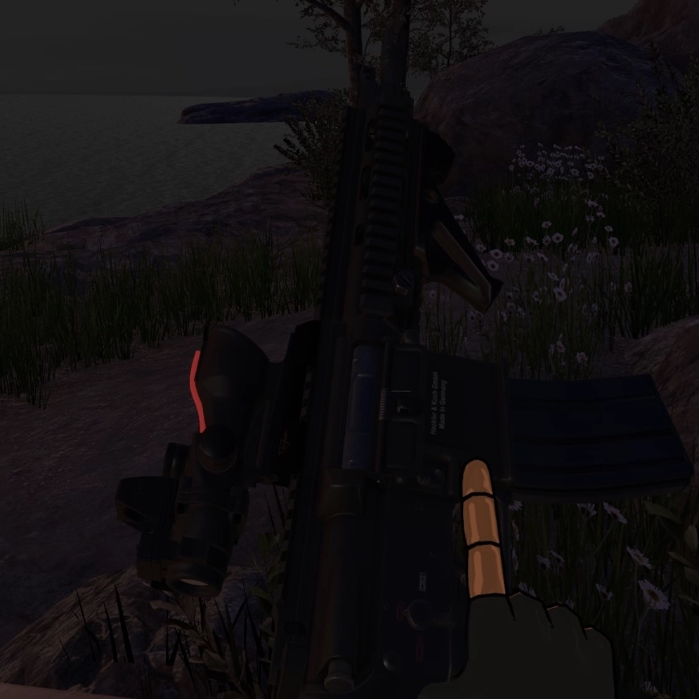 HK416C Assault Rifle | PhysBones / Gesture Controlled