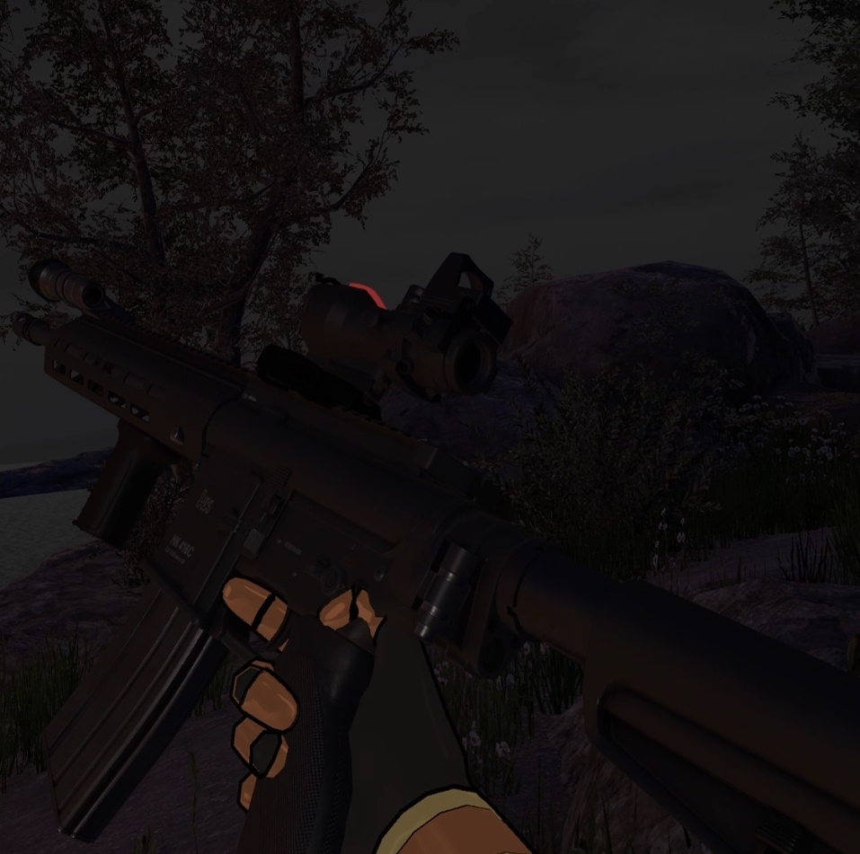 HK416C Assault Rifle | PhysBones / Gesture Controlled