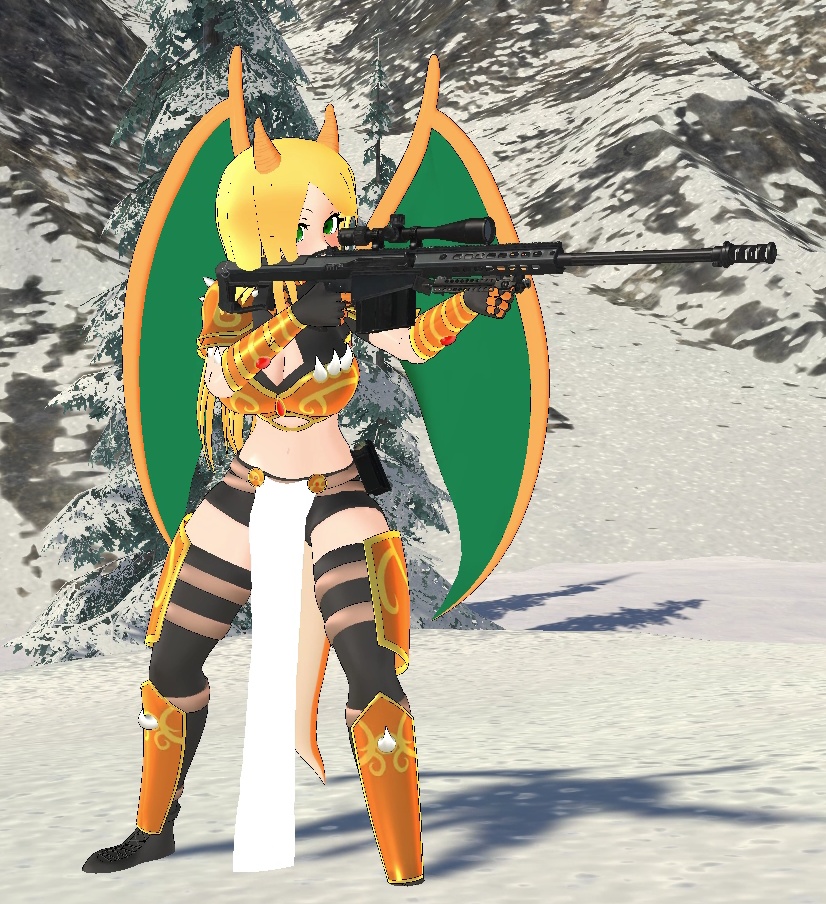 Barrett M107 AMR (Modular Avatar) | PhysBones / Gesture controlled