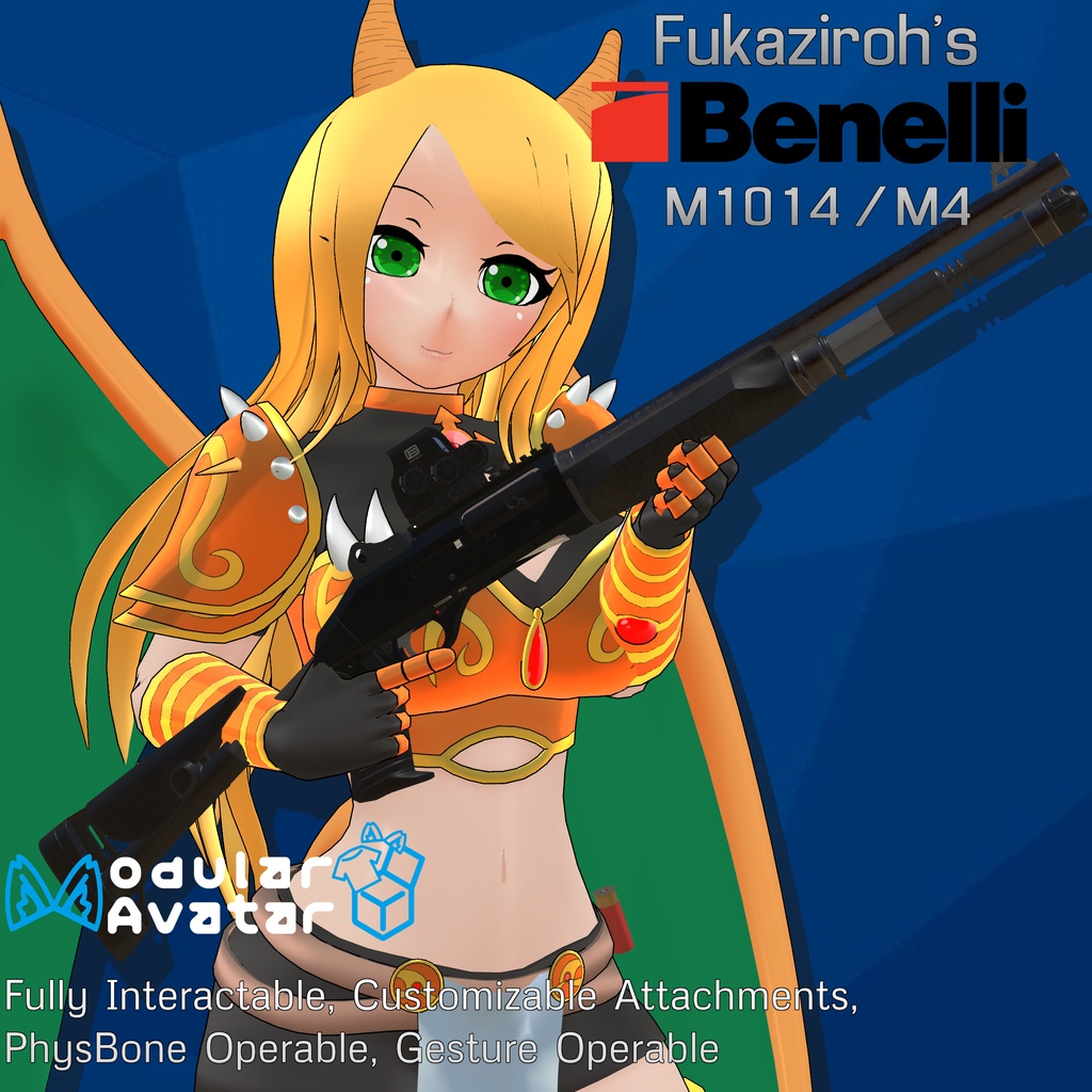 Benelli M1014/M4 Shotgun (Modular Avatar) | PhysBones / Gesture controlled