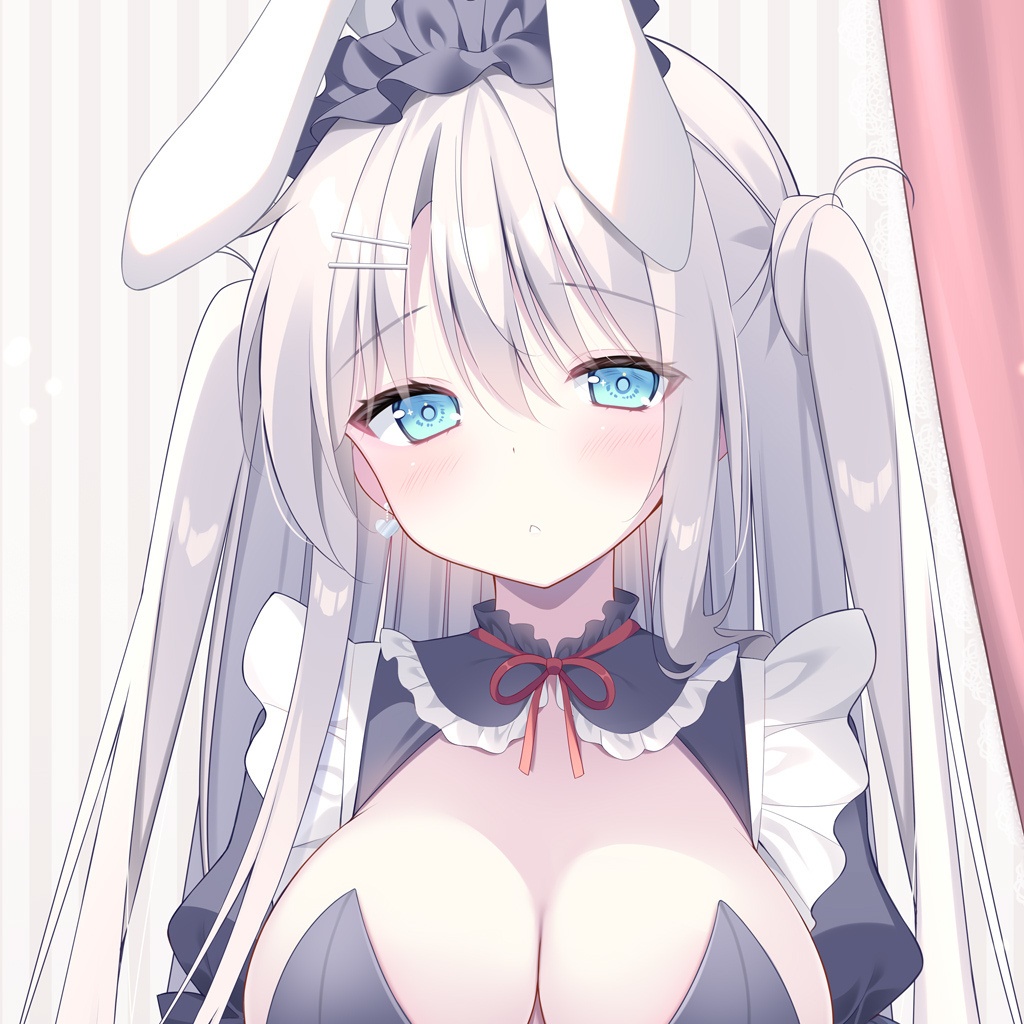 【春グッズ】双子バニーちゃん等身大タペストリー【美羽】健全ver